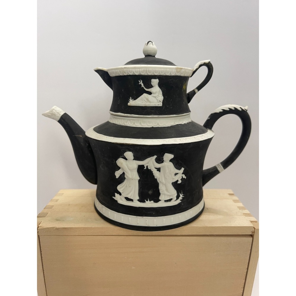 Unbranded Black & White Teapot #6467